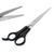 AAProTool Stainless Steel Cutting Part Black Plastic Handle Hair Scissors 6.7"
