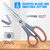 Scissors, Dushco 8.5 Inch Multipurpose Scissors Bulk Set of 3 Pack, Ultra Sharp 2.5mm Thick Scissor for Office Home School Sewing Fabric Craft Suppli