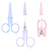 3Pcs Mini Scissors, Stainless Steel Badge Reel Portable Little Travel Scissors With Safety Cap Folding Shears Tiny Cutter for Cutting Scrapbooking Cr