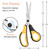 QMVESS 8.5" Scissors All Purpose 3 Pack, Ultra Sharp 2.5mm Thick Blade Scissors for Office, Professional Ergonomic Comfort Grip for Office School Hom