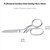 BoFuYuan Professional Stainless Steel Fabric Scissors, 8-Inch Heavy Duty MultiPurpose Tailor Sewing Scissors for Fabric Cutting, Leather, Craft, Shar