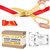 Crutello Ribbon Cutting Ceremony Kit - Grand Opening Ribbons and Scissors - 20"Giant Gold Scissors and 30 Foot Large Red Ribbon 4"Wide - Ceremonial K