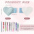 Pretwad Heart Pen Loop Holder Set - 4 PCS Colorful Adhesive Elastic Pen Holders for Notebooks, Tablets, Bibles & Planners, Cute Notebook Pencil Pen L