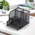 BiSiViO Mesh Desk Organizer, Metal Pencil Holder, Pen Holder for Desk with Drawer, Desktop Accessories, Multi-functional Caddy Pen Organizers with 3