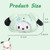 Permcoly Cute Kawaii Plush Zipper Pencil Case, Used for Office Supplies, Stationery Storage and Cute Anime Cosmetic Bag, Green, LZX28