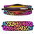 IMPCOKRU Small Pencil Bag Study Pencil Bag Key Pouch,Neon Rainbow Colored Leopard,Stationery Storage Pencil Case for School Office Travel