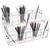Clear Pen Display Stand-3 Tier ? 15 Grid Trapezoidal Acrylic Pen Holder Transparent Pencil Holders Acrylic Organizer Desktop Stationery Organizer Off