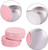 Healthcom 12 Pack 2 Oz Pink Round Aluminum Tin Cans Metal Steel Tins with Screw Top Lids Travel Storage Tins Cosmetic Sample Containers Jars for Lip