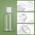 MMonDod 25 Pack 1.7oz/50ml Plastic Empty Bottles Clear Travel Containers Travel Size Bottles with Flip Cap Squeezable Refillable Toiletry (clear)