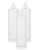 JUVITUS 16 oz Twist Top Spout Natural Clear Refillable Plastic Squeeze Bottle (3 pack)