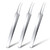 Honoson 3 Pcs Blackhead Tweezer Stainless Steel Pimple Tweezers Extractor Tool for Remove Zit Whitehead Pimple Bend Curved Tweezer Skin Blackhead Rem