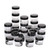 100 Count Refillable Cosmetic Containers with Lids 20 Grams Black Makeup Sample Jars for Beauty Products - Black