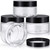 Patelai 4 Pieces Round Wide-mouth Leak Proof Plastic Container Jars with Lids for Travel Storage Makeup Beauty Products Face Creams Oils Salves Ointm