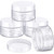 Patelai 4 Pieces Round Wide-mouth Leak Proof Plastic Container Jars with Lids for Travel Storage Makeup Beauty Products Face Creams Oils Salves Ointm