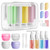 Muslish 21 Pack Leak Proof Silicone Travel Bottles Set, TSA Approved Containers for Toiletries, Travel Size Accessories and Shampoo Conditioner Bottl