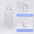 TRENDBOX 6 Pack Plastic Empty Bottles with Flip Cap for Shampoo, Lotions, Liquid Body Soap, Cream (2 oz / 60 ml)