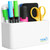 YES4QUALITY Magnetic Pen Holder with Strong Magnetic Back & 2 Compartments, Dry Erase Marker Holder for Whiteboard, Fridge & Locker, White Pencil Hol