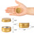0.5 oz Screw Top Aluminum Tin Jar with Screw Lid and Blank Labels (Gold - Pack of 32)