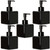 Youngever 5 Pack Black Plastic Square Pump Bottles, Refillable Plastic Pump Bottles for Dispensing Lotions, Shampoos and More (8 Ounce)