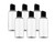 ljdeals 4 oz Clear Plastic Empty Bottles with Black Disc Top Caps, Refillable Cosmetic Containers for Shampoo, Lotions, Cream and more Pack of 6, BPA