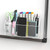 NiOffice Clear Acrylic Magnetic Dry Erase Marker Holder for Whiteboard Fridge Locker 8.4"x4.8"x2.4" Large Self Adhesive Wall Pen Holder for Home Scho
