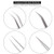 Best Eyelash Extension Tweezer Set - FEITA Pro Straight & Curved Pointy Precision Fine Tip Tweezers for Lash Extensions - Silver - 2Pcs