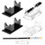 CharmFields 4 PCS Acrylic Pen Display Stand, Fountain Pen Holder Rack, Ballpoint Pen & Paintbrush Organizer for Home, Office, School, or Store, Black