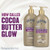 Gold Bond Cocoa Butter Glow Daily Hydrating Lotion with Shea Butter, Cocoa Butter & Coconut Oil, Exfoliating Moisturizer for Dry Skin, 14 oz.