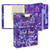 3 Ring Binder with Clipboard, 2 Pockets Purple 3 Ring Binder (11" x 8.6") Folders with Tab Dividers for Women School Office Supplies Portfolio