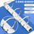Henoyso 6 Pcs Plastic Mini 3 Ring Binder 1" Round Rings with 2 Insert Pockets, Fits 5.5" x 8.5" Paper, Capacity 200 Sheets, Blue Three Rings Flexible