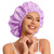 Satin Bonnet Silk Bonnet Hair Bonnet for Sleeping-Slouchy Beanie Hat Satin Sleep Cap for Women's Natural & Curly Hair(Light Purple)