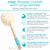 Vive 17 Shower Loofah with Long Handle - Exfoliating Back & Body Scrubber for Men & Women - Luffa Sponge on a Stick for Bathing, Cleaning - Includes