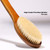 ICANdOIT-17.71Inch Natural Boar Bristles Anti-Slip Curved Long Handle Bath Brush,Bent Handle Shower Scrubber for Exfoliating,Shower Back Brush