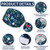 Honoson 6 Pcs Scrub Caps Women Nursing Hats with Buttons Adjustable Bouffant Nurse Hats Ponytail Holder Bouffant Turban(Retro Patterns) Multi-Color