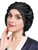 LILYSILK 100% Mulberry Silk Bonnet, 19 Momme Silk Night Sleep Cap Adjustable Hair Wrap for Sleeping, Black