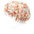allydrew Reusable Women's Waterproof Shower Caps for Long Hair, Peach Floral