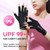 modelones UV Gloves for Gel Manicures, Professional UPF99+ Anti UV Protection Gloves for Gel Nail Lamp (Black)
