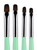 Beaute Galleria - 4pcs Acrylic UV Gel PolyGel Nail Art Brush Set (Size 6, 8, 10, 14), Nail Tips Builder Painting Pen Clean-Up Brush, Wooden Handle wi