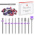 MelodySusie Nail Drill Bits, 10Pcs Diamond Sanding Bit Set with 40pcs Small Sanding Bands (#120#180#240 Grits) with 3.1mm Mandrel Bit, Nail Gel Polis