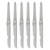 Lurrose 6pcs Folding Nail File: Foldable Stainless Steel Nail File for Salon Home Travel Manicure Pedicure Care Tool