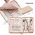 FAMILIFE Gifts for Women, Manicure Set Professional Manicure Kit 11 in 1 Nail Kit Nail Clippers Tools Stainless Steel with Rose Gold Leather Case Tra