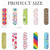 Sumind 100 Pack Nail Files Double Sided Emery Boards Manicure Tools (2.36 x 0.59 x 0.16 Inch)
