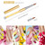 Honoson 5 Pieces Acrylic Nail Brush 3D Nail Brushes for Acrylic Flower UV Gel Pen Painting Tools Home DIY Salon Using Manicure Pen, Size 4, 6, 8, 10,