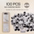 100 Pieces Large Nail Sanding Bands Professional Nail Manicure Great Fit for Nail Drill Bits for Acrylic Nails (240 Grit, Zebra)