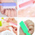 HOFASON 20Pcs Handle Grip Nail Brush, Hand Fingernail Cleaner Brush Manicure Tools Scrub Cleaning Brushes Kit for Toes and Nails Women Men(Random Col