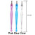 LUXXII (3 Pack) Color Practical Nail Art Tools Pedicure Cuticle Trimmer Remover Pusher Dead Skin Callus Removal Fork