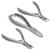 Nail Clippers by Blizzard, 3-Piece German Forged Podiatry Tool Kit, Concave, Arrow and Flame Nippers for Thick and Ingrown Toe Nails