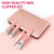 ZIZZON Travel Mini Manicure Set Nail Clipper Set 10 in 1 Stainless Steel Pedicure Care Grooming kit with Case Pink