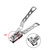 2 Pcs Stainless Steel Nail Clippers, 360 Degree Rotating Head Fingernail & Toenail Cutter Trimmer Tools for Personal Hand/Foot Care, Manicure and Ped