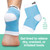 ZenToes Moisturizing Heel Socks 2 Pairs Gel Lined Toeless Spa Socks to Heal and Treat Dry, Cracked Heels While You Sleep (Regular, Blue)